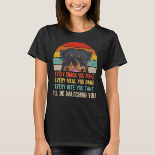 T-shirt Retro Rottweiler Chaque Snack Que Vous Faites Chaq