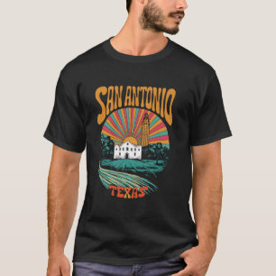 T-shirt Retro San Antonio Texas City Skyline Vintage