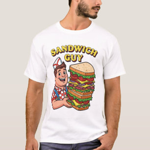 T-shirt Retro "Sandwich Guy" Illustration graphique