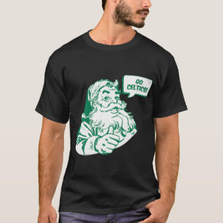 T-shirt Retro Santa Claus Go Celtics Surdimensionné