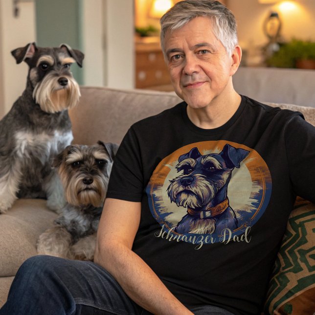 T-shirt Retro Schnauzer Dad (Créateur téléchargé)