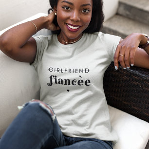 T-shirt Retro Script Girami Fiancee Engagement Party