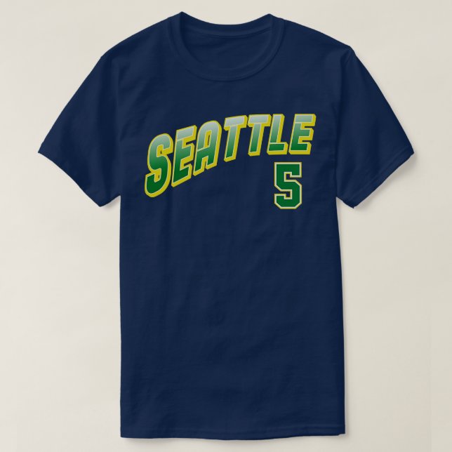 T-shirt Retro Seattle Numéro 2 (Design devant)