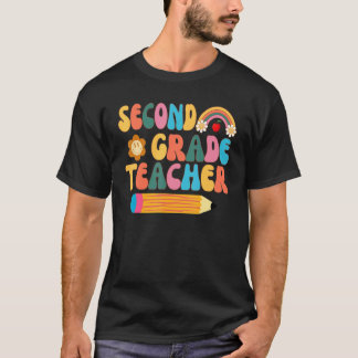 T-shirt Retro Second Grade Teacher Back To School 2nd Grad