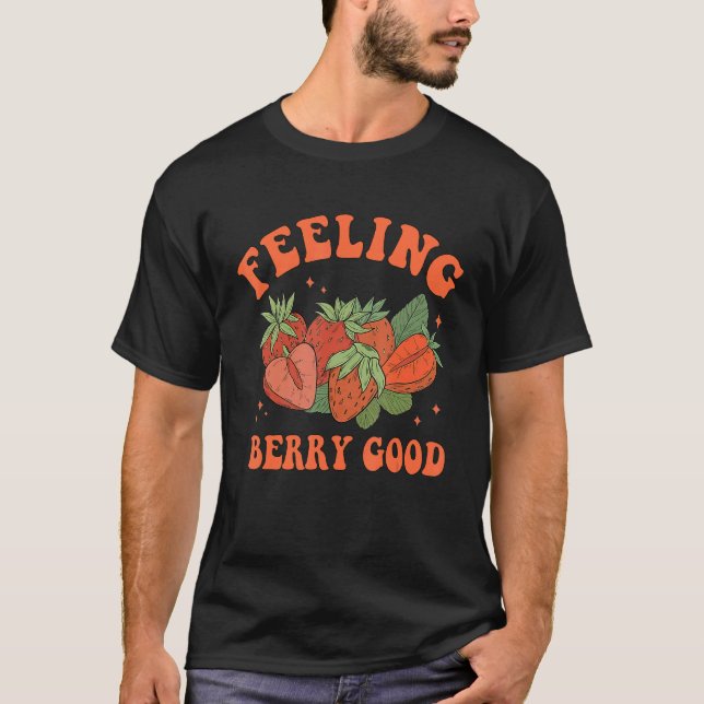 T-shirt Retro Sens Berry Bonne Fruit Fraise mignonne (Devant)