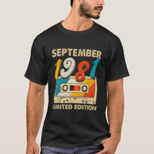 T-shirt Rétro Septembre 1981 Bande De Cassette 40E Annive