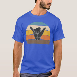 T-shirt Retro Shaka Hand Surf Sign Cool Surfer Surfing Cul