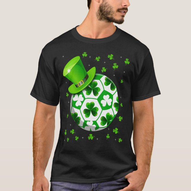 T-shirt Retro Shamrock Soccer Sport St. Patrick S Jour Coû (Devant)