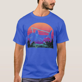 T-shirt Rétro Shark Vaporwave esthétique
