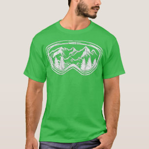 T-shirt Retro Ski Snowboard Goggings Cadeau Ski Snow Winte