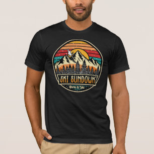 T-shirt Retro Ski Sundown