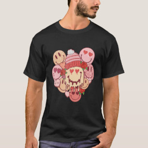 T-shirt Retro Smile Face Super Valentine Coeur Valentin Va