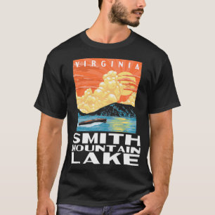 T-shirt Retro Smith Mountain Lake Virginia WPA Style Vinta