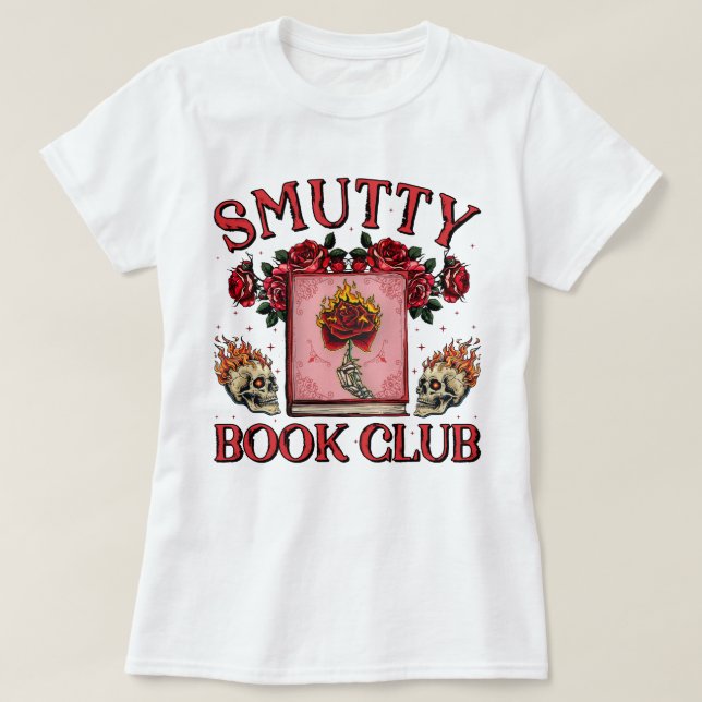 T-shirt Rétro Smutty Book Club Dark Romance Smut Lover (Design devant)