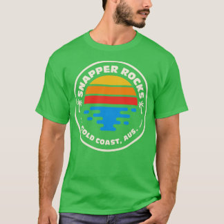 T-shirt Retro Snapper Rocks Gold Coast Australia Vintage B