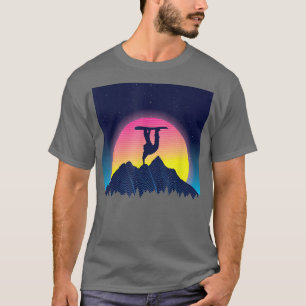 T-shirt Retro Snowboard Ski Snowboard Snowboarder cadeau h
