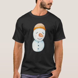 T-shirt Retro Snowman Face Snowmies Premium