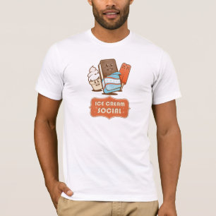 T-shirt Rétro Social de crème glacée
