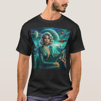 T-shirt Retro Space Girl