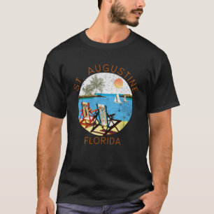 T-shirt Retro St Augustine Souvenir Plage Vintage Vacatio