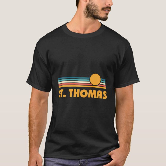 T-shirt Retro St Thomas Us Virgin Islands Sunset (Devant)