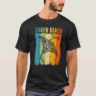 T-shirt Retro Stingray Miami Beach Florida Theme Friends F