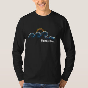 T-shirt Retro Stockton California CA Vintage Beach Surf