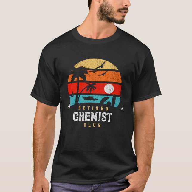 T-shirt Retro Style Retirement Gag Idea Funny Retired Chem (Devant)