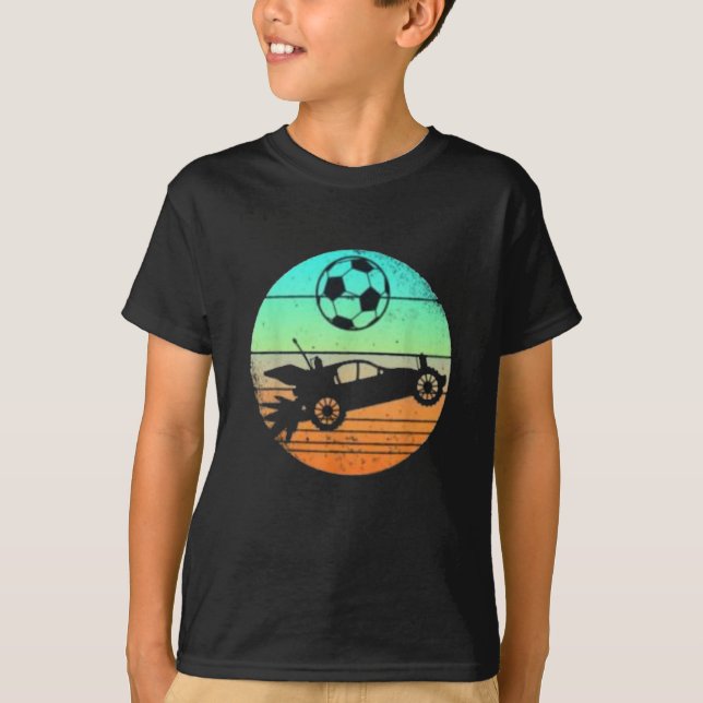 T-shirt Retro Style Rocket RC Soccer Car League Gamer Cade (Devant)