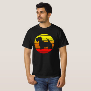 T-shirt Retro Summer Beach Scottish Terrier Dog