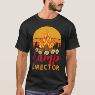 T-shirt Retro Summer Camp Directeur Vacances en plein air