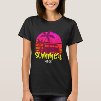 T-shirt Retro Summer Vibes Camping Été