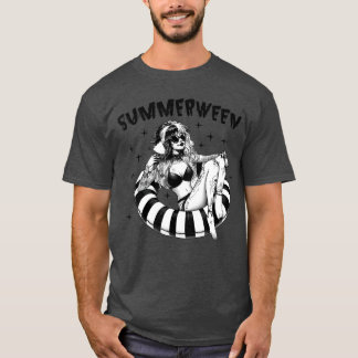 T-shirt Retro Summerween Gothic Girl Spooky Summer Clothin