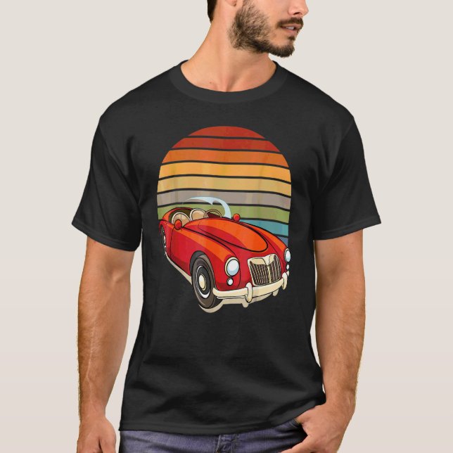 T-shirt Retro Sun W Tuning & Jeu Oldtimer Voiture Enthousi (Devant)