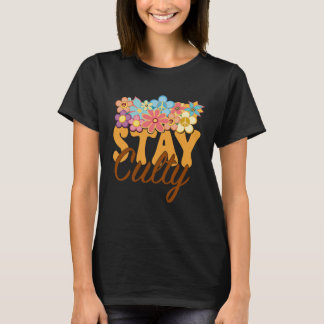 T-shirt Retro Sunflower Hippie Stay Culty Positive Mind Ha