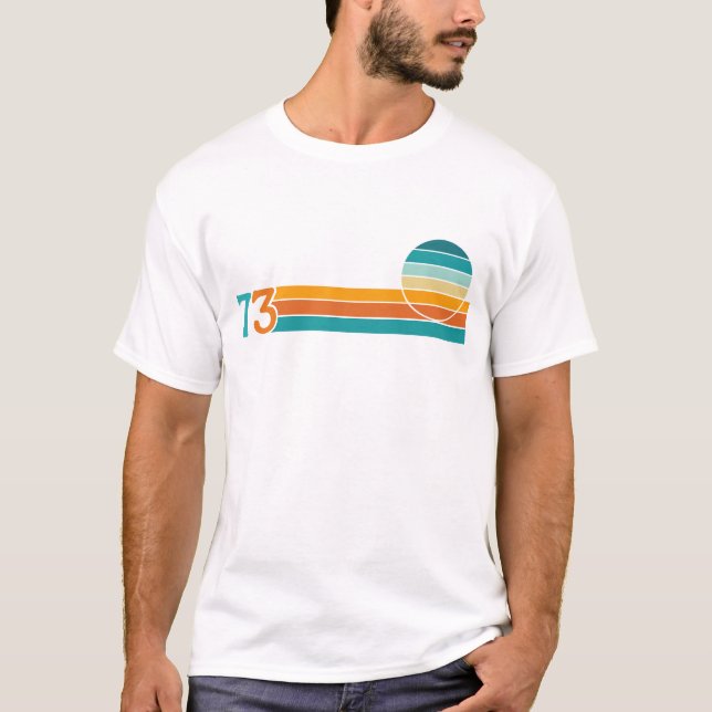 T-shirt Retro Sunset 73 (Devant)