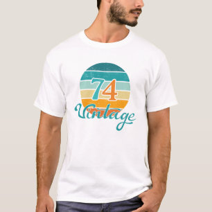 T-shirt Retro Sunset 74 Vintage en détresse