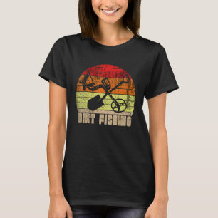 T-shirt Retro Sunset Beach Trésor Chasse Dirt Pêche