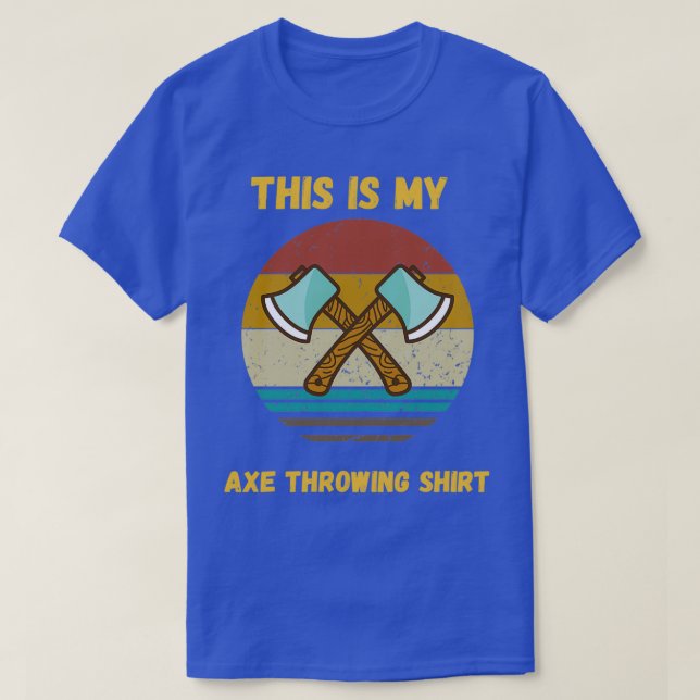T-shirt Retro Sunset Ceci est mon Ax Throwing ShirtDrôle N (Design devant)
