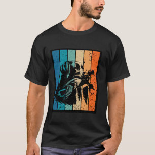 T-shirt Retro Sunset Chasse au canard Design Long Manche T