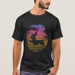 T-shirt Retro Sunset Dachshund Wiener - Animal Amoureux de