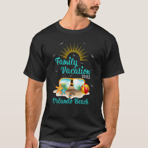 T-shirt Retro Sunset Family Vacation 2023 Floride Orlando