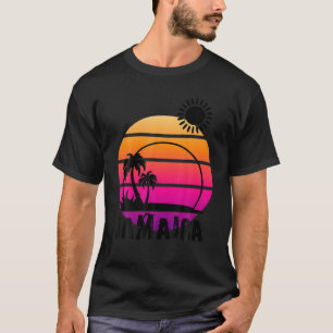 T-shirt Retro Sunset Palm Trees Beach Cruise été Jamaïque
