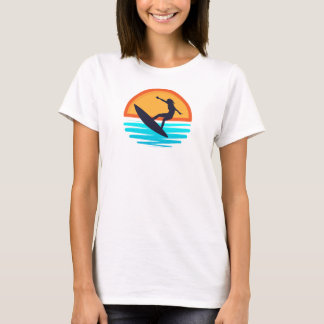 T-shirt Retro Sunset Surf _ Vibes Vintages