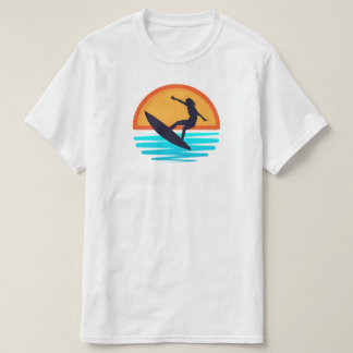 T-shirt Retro Sunset Surf _ Vibes Vintages