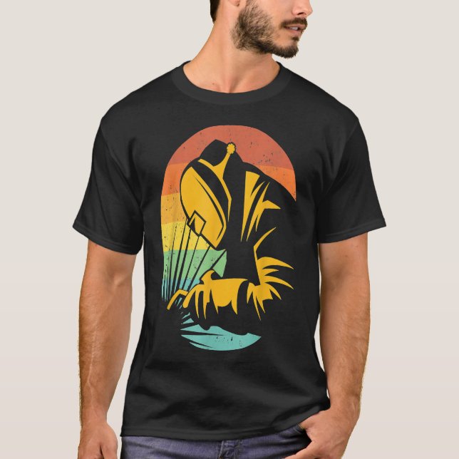 T-shirt Retro Sunset Welder Usa Drapeau Cadeau Patriotique (Devant)