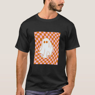 T-shirt Retro Super À damiers Checkerboard Ghost Hallowee