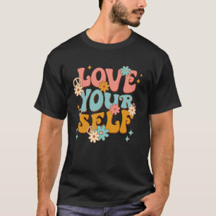 T-shirt Retro Super Amour Vous-même Daisy Hippie Motivatio