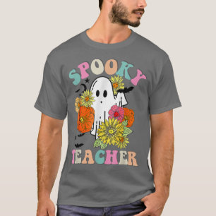 T-shirt Retro Super enseignant Éffrayant Automne Floral Gh