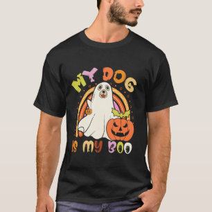 T-shirt Retro Super Funny Chien Est Mon Boo Halloween T Sh